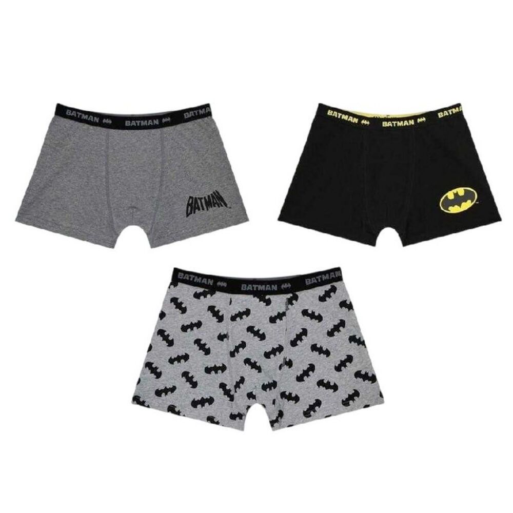 Batman Boys Cotton Boxer Shorts (Pack of 3) / Gray/Black